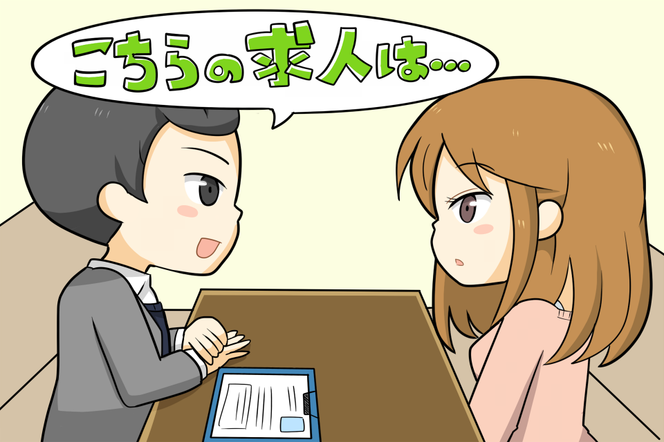 求人紹介される女性