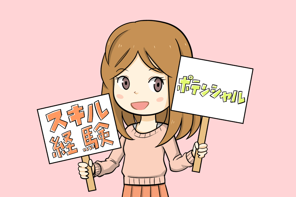 プラカードを持っている女性